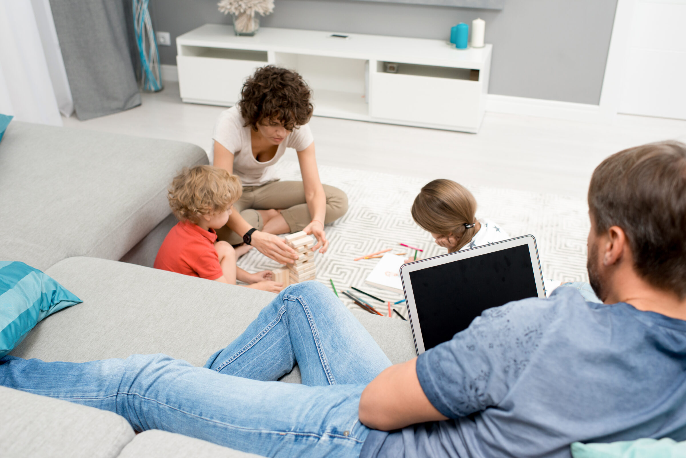 Family Relaxing at Home