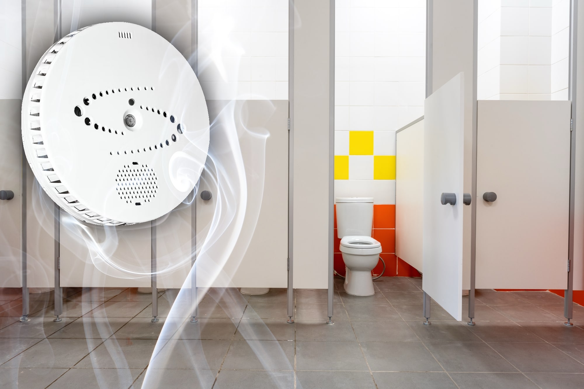 Vape sensor toilet block